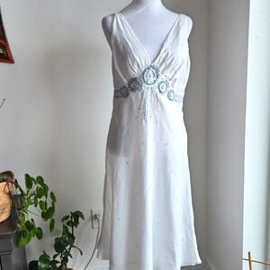 Nougat London  White Cotton Mididress Size 3 (UK 14)
